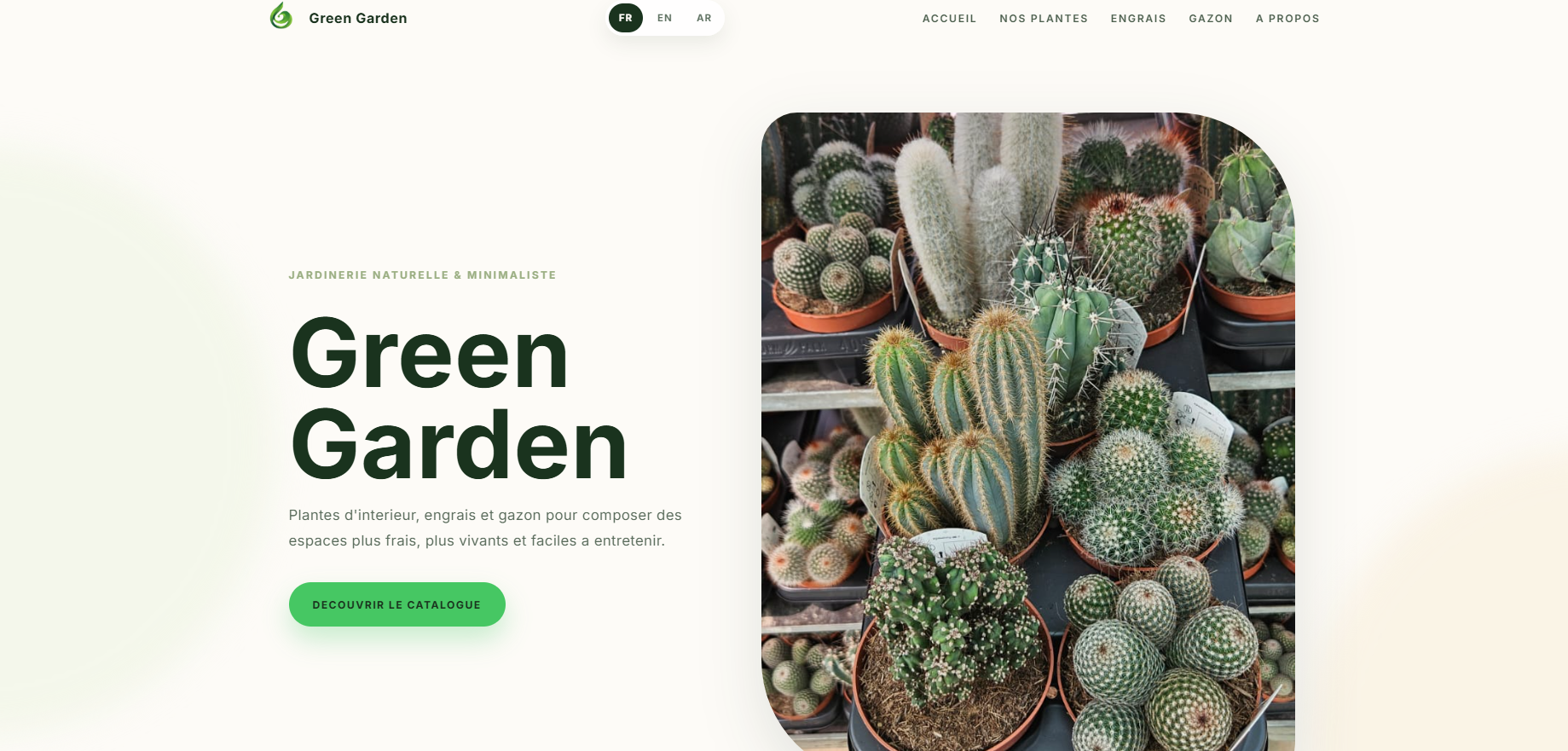 Création d'un site web vitrine — Green Garden